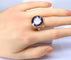 Bague 57 Bague en or jaune 18 carats et améthyste 32 carats 58 Facettes AB744