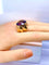 Bague 57 Bague en or jaune 18 carats et améthyste 32 carats 58 Facettes AB744