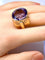 Bague 57 Bague en or jaune 18 carats et améthyste 32 carats 58 Facettes AB744