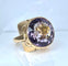 Bague 57 Bague en or jaune 18 carats et améthyste 32 carats 58 Facettes AB744