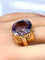 Bague 57 Bague en or jaune 18 carats et améthyste 32 carats 58 Facettes AB744