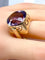 Bague 57 Bague en or jaune 18 carats et améthyste 32 carats 58 Facettes AB744