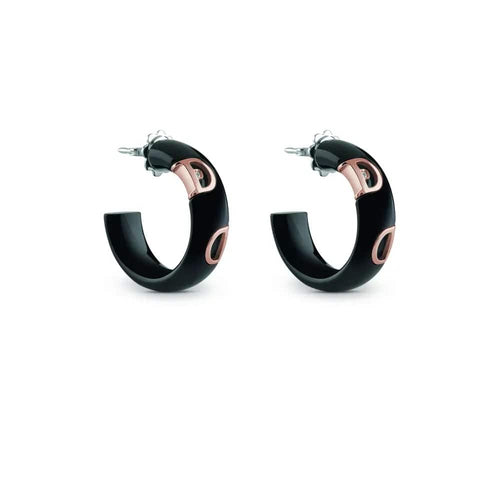 Boucles d'oreilles Damiani Icon - Boucles d'oreilles en or blanc et céramique noire 58 Facettes 397B26_M
