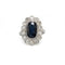 Bague 46 Bague Pompadour - Platine, diamants et saphir 58 Facettes 260193R