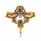 Pendentif Broche-pendentif Art Nouveau en or jaune et blanc 750‰ 58 Facettes 260042SP
