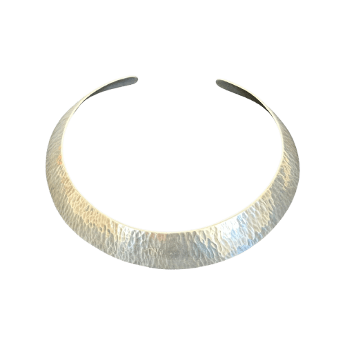 Collier Hermès Timoure - Collier torque en argent martelé 58 Facettes LV187
