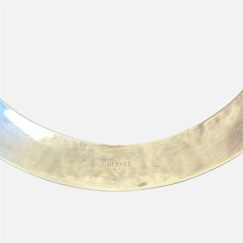 Collier Hermès Timoure - Collier torque en argent martelé 58 Facettes LV187