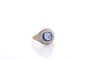 Bague 53 Bague saphir de Ceylan 5,65 ct et diamants en or 18 k 58 Facettes 26870-26640