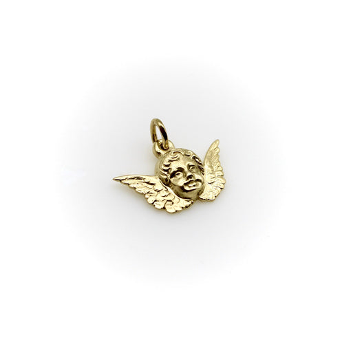 Pendentif Pendentif charm chérubin ailé en or 14K 58 Facettes