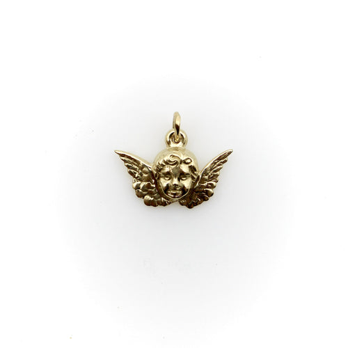Pendentif Pendentif charm chérubin ailé en or 14K 58 Facettes