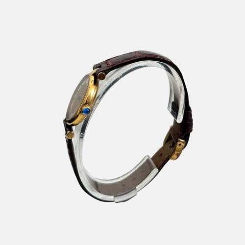 Montre Cartier Must Vendôme - Montre vermeil cadran bordeaux 24 mm 58 Facettes LV176