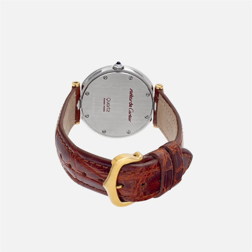 Montre Cartier Santos Galbée - Montre 28 mm en acier et or jaune 18k 58 Facettes LV128