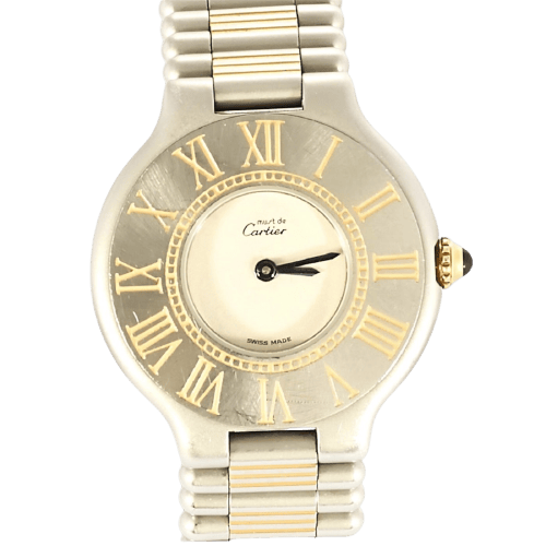 Montre Cartier Must 21 - Montre en acier et plaqué or 58 Facettes LV141