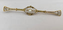 Broche Belle Époque - Broche en or jaune 18k, perle et diamants 58 Facettes brooch