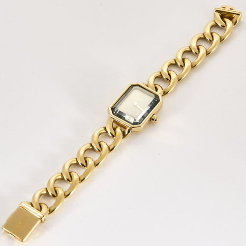 Montre Chanel Première - Montre chaîne gourmette en or 18k 58 Facettes LV86