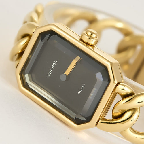 Montre Chanel Première - Montre chaîne gourmette en or 18k 58 Facettes LV86