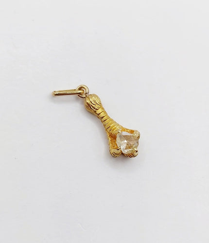 Pendentif Pendentif victorien serre d’aigle en or 18k et diamant taille rose 58 Facettes A07764