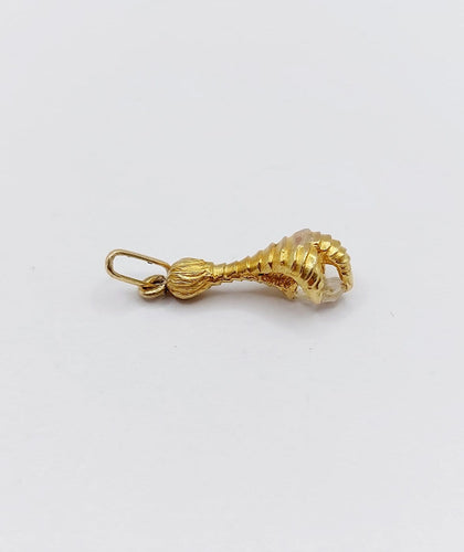 Pendentif Pendentif victorien serre d’aigle en or 18k et diamant taille rose 58 Facettes A07764