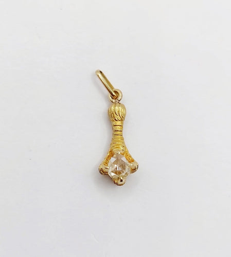 Pendentif Pendentif victorien serre d’aigle en or 18k et diamant taille rose 58 Facettes A07764