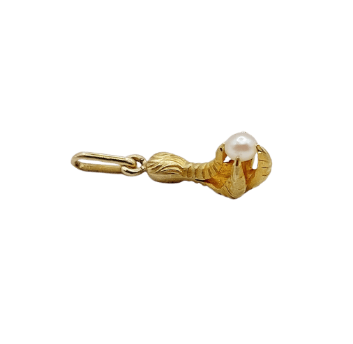 Pendentif Pendentif serre d’aigle antique en or 18k et perle 58 Facettes A07760