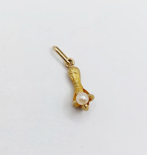 Pendentif Pendentif serre d’aigle antique en or 18k et perle 58 Facettes A07760