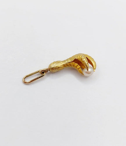 Pendentif Pendentif serre d’aigle antique en or 18k et perle 58 Facettes A07760