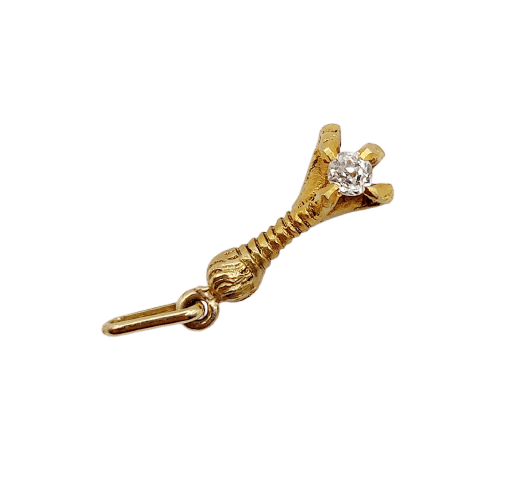 Pendentif Pendentif victorien serre d'aigle en or 18k et diamant 58 Facettes A07761