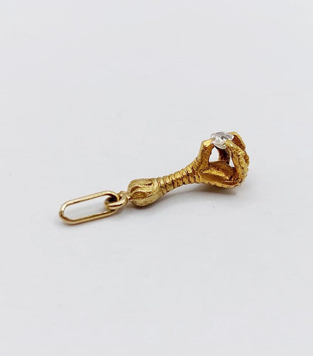Pendentif Pendentif victorien serre d'aigle en or 18k et diamant 58 Facettes A07761