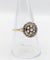 Bague 58.5 Bague cible Art déco en or 18k, platine et diamants 58 Facettes A07622