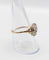 Bague 58.5 Bague cible Art déco en or 18k, platine et diamants 58 Facettes A07622