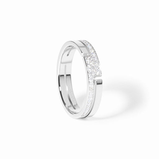 Bague 53 Dinh Van Seventies - Bague petit modèle en or blanc 18 carats 58 Facettes