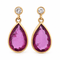 Boucles d'oreilles Boucles d'oreilles vintage en or jaune, tourmalines et diamants 58 Facettes OR211 (00219)