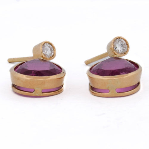 Boucles d'oreilles Boucles d'oreilles vintage en or jaune, tourmalines et diamants 58 Facettes OR211 (00219)