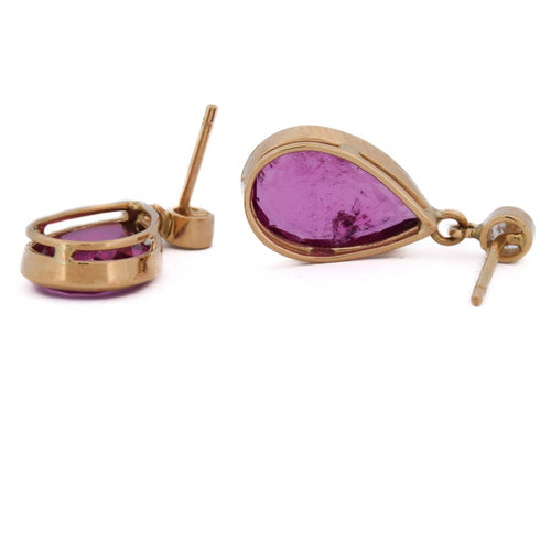 Boucles d'oreilles Boucles d'oreilles vintage en or jaune, tourmalines et diamants 58 Facettes OR211 (00219)