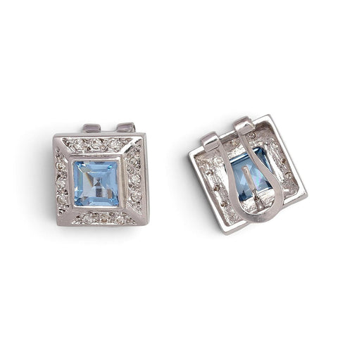 Bague 53 Parure - Boucles d'oreilles et bague en or blanc 18k 58 Facettes E70