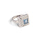 Bague 53 Parure - Boucles d'oreilles et bague en or blanc 18k 58 Facettes E70