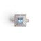Bague 53 Parure - Boucles d'oreilles et bague en or blanc 18k 58 Facettes E70