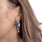 Boucles d'oreilles Boucles d’oreilles pendantes en or jaune 18 ct avec lapis-lazuli et perles 58 Facettes 38682
