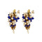 Boucles d'oreilles Boucles d’oreilles pendantes en or jaune 18 ct avec lapis-lazuli et perles 58 Facettes 38682