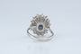 Bague 56.5 Bague en or blanc 18k avec saphir ovale et diamants 58 Facettes BG SAPHDIAMVIN-107