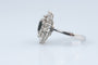 Bague 56.5 Bague en or blanc 18k avec saphir ovale et diamants 58 Facettes BG SAPHDIAMVIN-107