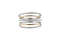 Bague 54 Bague multi-rangs en or jaune et blanc 18k, diamants 58 Facettes BG31300441-107