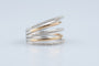 Bague 54 Bague multi-rangs en or jaune et blanc 18k, diamants 58 Facettes BG31300441-107