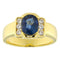 Bague 60 Bague en or jaune 750, saphir et diamants 58 Facettes G4037