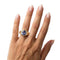 Bague 60 Bague en or jaune 750, saphir et diamants 58 Facettes G4037