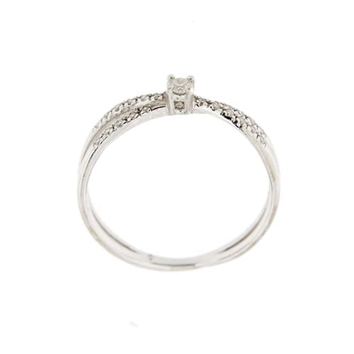 Bague 55 Mauboussin A la croisée des chemins - Bague double en or blanc 18 ct et diamants 58 Facettes 38611