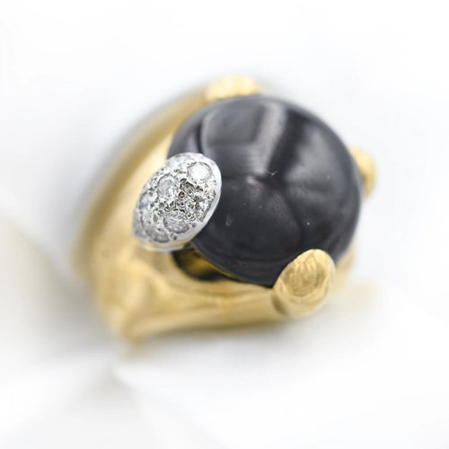 Bague 53 Pomellato Griffe - Bague vintage grenat et diamants 58 Facettes 535G26_M