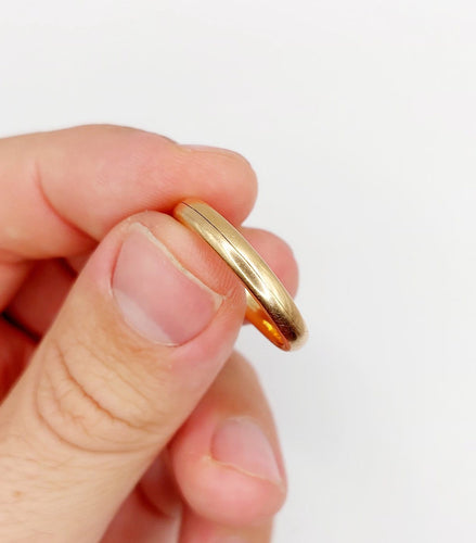 Bague 61 Alliance jumelée victorienne en or 18k, vers 1898 58 Facettes A07872