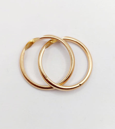 Bague 61 Alliance jumelée victorienne en or 18k, vers 1898 58 Facettes A07872