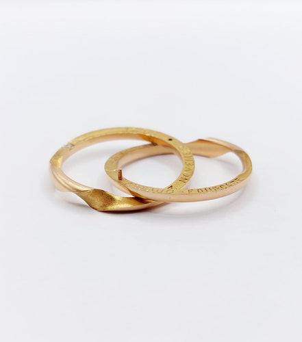 Bague 61 Alliance jumelée victorienne en or 18k, vers 1898 58 Facettes A07872
